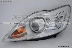 Передняя фара (левая) xenon, линзовая, хром