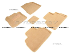 Коврики 3D модельные ворсовые в салон, бежевые