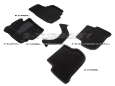 Коврики 3D модельные ворсовые в салон, черные