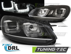 Передние фары U-TYPE BLACK CHROME LINE DRL