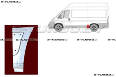 Крыло заднее (левое) нижняя часть, перед колесом, короткая база, заводской штамп