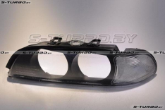 Стекло передней фары (левое) с белым поворотом, без внутренних стекол