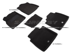 Коврики 3D модельные ворсовые в салон, черные (es 250)