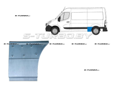 Крыло заднее (левое) передняя часть (до колеса) средняя база, 48 см высота, заводской штамп