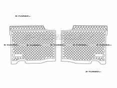 Коврики модельные полиуретановые в салон (высокий борт), задний ряд