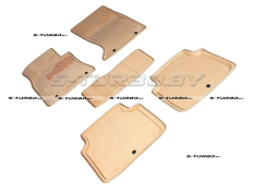 Коврики 3D модельные ворсовые в салон, бежевые