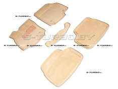 Коврики 3D модельные ворсовые в салон, бежевые