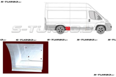 Крыло заднее (правое) нижняя часть, перед колесом, средняя база, заводской штамп