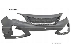 Бампер передний (грунтованный) без отв. под парктроники, для версии с галогенными фарами