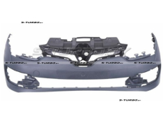 Бампер передний (грунтованный) без отв. под парктроники, с внутренней решеткой и усилителем