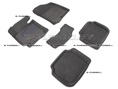 Коврики 3D модельные ворсовые в салон, серые