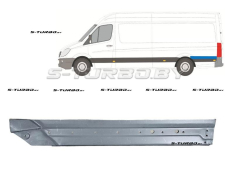 Крыло заднее (левое) над колесом, задняя часть, длинная база, 15 см, заводской штамп
