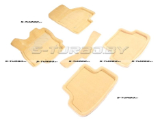 Коврики 3D модельные ворсовые в салон, бежевые