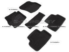 Коврики 3D модельные ворсовые в салон, черные
