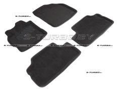 Коврики 3D модельные ворсовые в салон, черные
