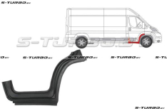 Арка передняя, задняя часть, под дверь (правая) + порог, заводской штамп