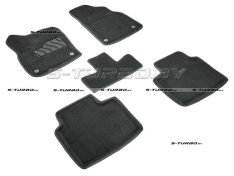 Коврики 3D модельные ворсовые в салон, черные