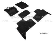 Коврики 3D модельные ворсовые в салон, черные