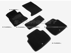 Коврики 3D модельные ворсовые в салон, черные