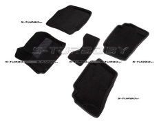 Коврики 3D модельные ворсовые в салон, черные