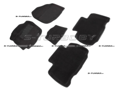 Коврики 3D модельные ворсовые в салон, черные