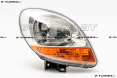 Передняя фара (правая) хром, с желтым поворотом