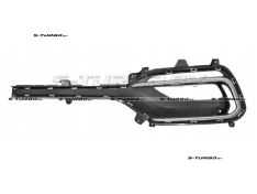 Решетка в бампер (левая) с хромом, с отв. под противотуманку, usa-type, 2016-2018