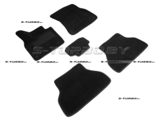 Коврики 3D модельные ворсовые в салон, черные