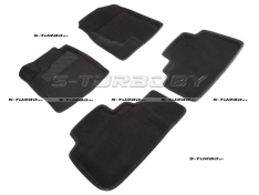 Коврики 3D модельные ворсовые в салон, черные