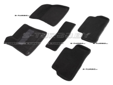 Коврики 3D модельные ворсовые в салон, черные
