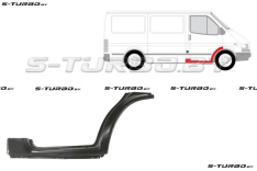Арка передняя, задняя часть, под дверь (правая) + порог, заводской штамп