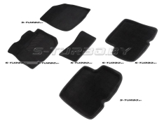 Коврики 3D модельные ворсовые в салон, черные