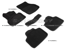 Коврики 3D модельные ворсовые в салон, черные