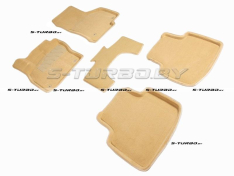 Коврики 3D модельные ворсовые в салон, бежевые