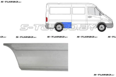 Крыло заднее (правое) передняя часть (до колеса) средняя база, заводской штамп