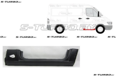 Порог (правый) под переднюю дверь, подвышенный, заводской штамп