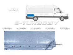 Крыло заднее (правое) над колесом, задняя часть, длинная база, до первой складки, заводской штамп