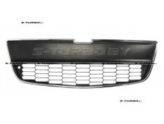 Решетка в бампер (центральная) нижняя, с хромом