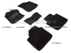 Коврики 3D модельные ворсовые в салон, черные