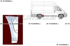 Крыло заднее (правое) нижняя часть, перед колесом, короткая база, заводской штамп