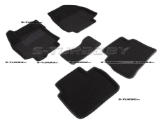 Коврики 3D модельные ворсовые в салон, черные