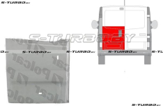 Дверь задняя (левая) распашная, наружная часть, до стекла, заводской штамп
