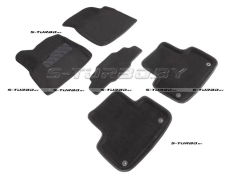 Коврики 3D модельные ворсовые в салон, черные