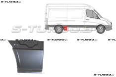 Крыло заднее (правое) передняя часть (до колеса) без отв. под молдинг, средняя база, заводской штамп