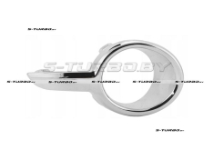 Решетка в бампер (правая) c отв. под противотуманку, хром