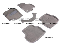 Коврики 3D модельные ворсовые в салон, серые