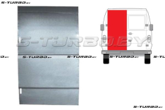 Дверь задняя (левая) распашная, наружная часть, до крыши (без выреза под стекло) низкая база, заводской штамп