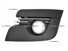 Решетка в бампер (левая) с отв. под противотуманку, с хром. накладками