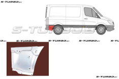 Крыло заднее (правое) задняя часть (за колесом) короткая база, заводской штамп