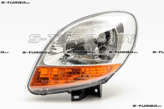 Передняя фара (левая) хром, с желтым поворотом